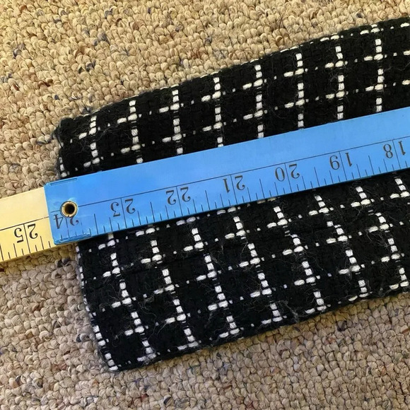 Y2K View Women’s Sz 8 Separate Suit Blazer Jacket Black White Tweed Snap Soft - Picture 3 of 9